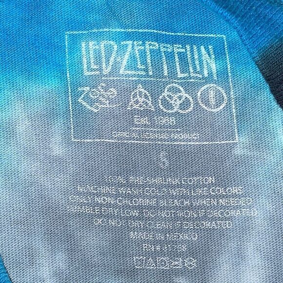 Led Zeppelin 2012 Tie Dye Swan Song Concert Tour T-Shirt Short Sleeve Men's S - Picture 2 of 6